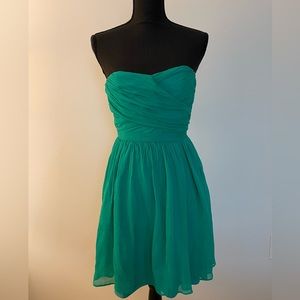 J. Crew Arabelle Silk Chiffon Dress green  Style 29286 Sz 0